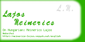 lajos meinerics business card